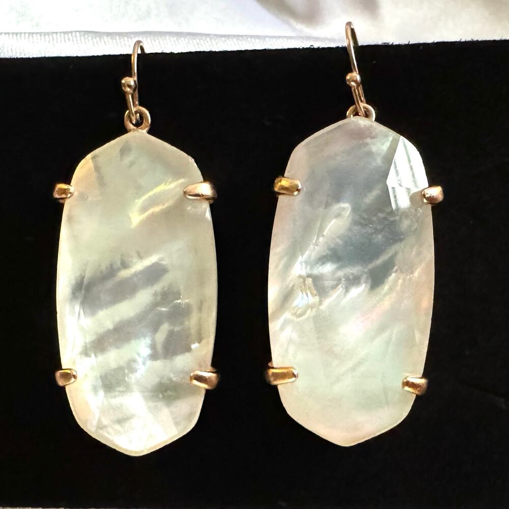 Kendra Scott Esme Mother of Pearl Rose Gold Drop Earrings